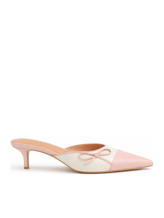 Damen Pantoletten mit Dünn Hoch Absatz in Rosa Farbe SB-C-788-26ML-Rosa