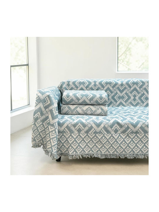 Linea Home Balzano Sofa Throw 2 Seater 180x240cm Petrol Blue