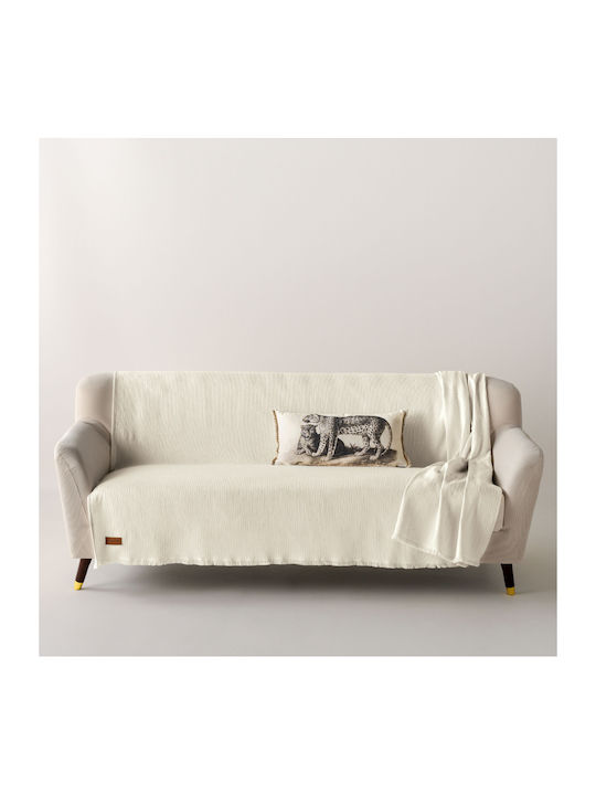 Kentia Maxton 26 Three-Seater Sofa Throw Jacquard 180x280cm Ecru