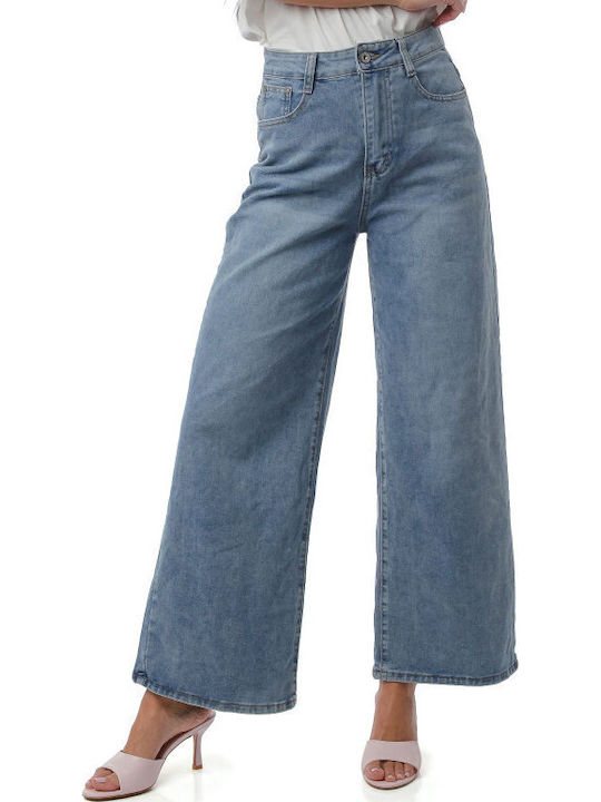 High Rise Women's Jean Pants in Wide Leg Style
