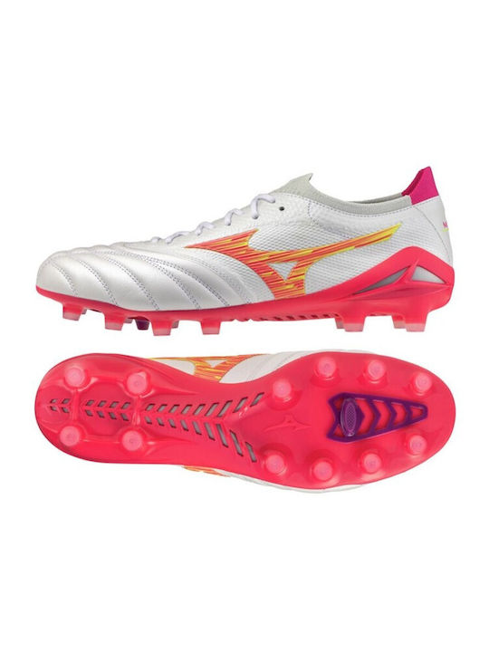 Mizuno Morelia Neo Iv Beta Elite Football Shoes with Cleats FG White