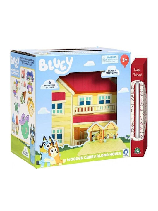 Παιχνιδολαμπάδα Bluey Ξύλινο Σπίτι Mε 6 Φιγούρες Blya1000