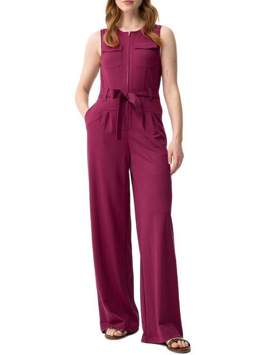Tiffosi Damen Ärmellose Jumpsuit Fuchsia Tiffosi Damen Ärmellose Jumpsuit Fuchsia