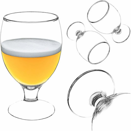 Kadax Set Brillen Bier / Cocktail/Trinken / Wasser aus Glas Kelch 370ml 40161 2Stücke