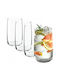 Kadax Wasserbrillen aus Glas 480ml 4 Stück