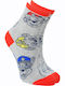 Superheroes Kids' Non-Slip Gray Melange Socks