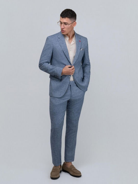 Summer Men's Suit Blue