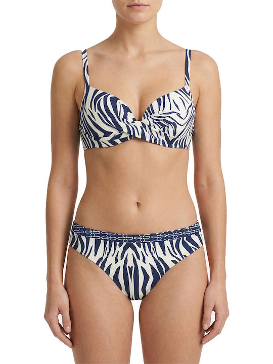Γυναικείο Μαγιό Bikini Μπανέλα Ντραπέ Μπλε Γυναικείο Μαγιό Bikini Μπανέλα Ντραπέ Μπλε