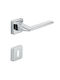 Viobrass Middle Door Lever with Rosette Pair Inox Matt