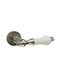 Viobrass Door Handle Middle Door with Rosette Pair with Mouthpiece Nickel Matte