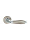 Viometale Middle Door Lever With Rosette Pair With Mouthpiece Nickel Matt - Chrome