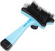 Silicone Brush Pet Hair Care 7.5x12.5cm Light Blue