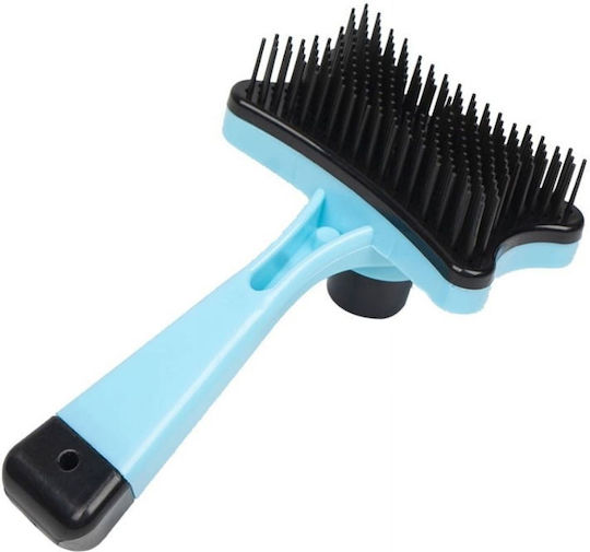 Silicone Brush Pet Hair Care 7.5x12.5cm Light Blue