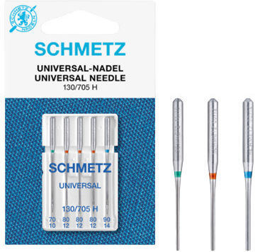 Set Combinat Schmetz 5 Ace Universale Mărimea Acelor 70-90 Sistem Ac Pentru Mașini De Cusut 130/705 H