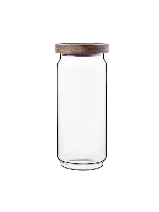 Kadax Glass Food Jar for Pasta Tea Sugar Cereals Coffee with Lid Transparent 950ml 1 Piece