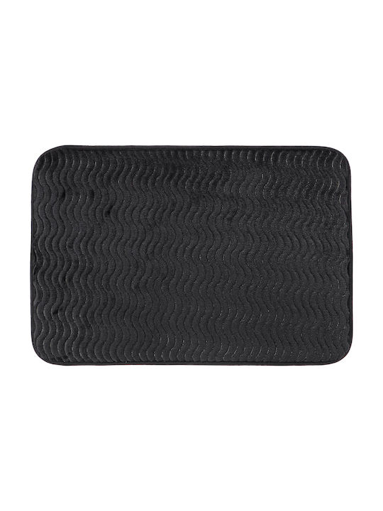 Badematten Wave Effect 06.7755103 Schwarzes 60x...