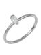 Single Stone Ring From 18K Gold With Diamond