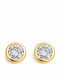 Atofio Kosmima Earrings Gold 9K with Stones