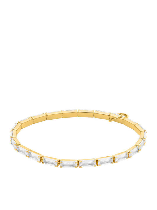 Michael Kors Women's Brass Gold Plated Bracelet with Zircon 16.5cm
