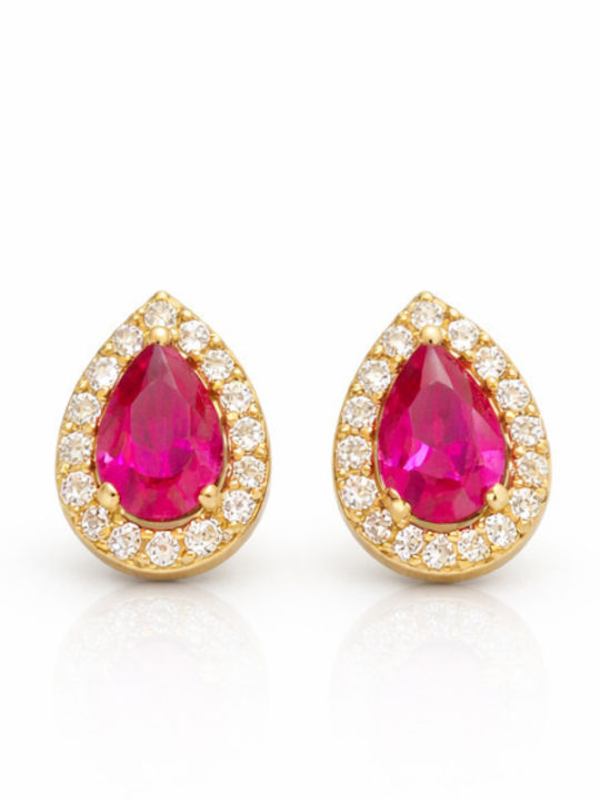 Atofio Kosmima Rosette Earrings in 14K Red Gold