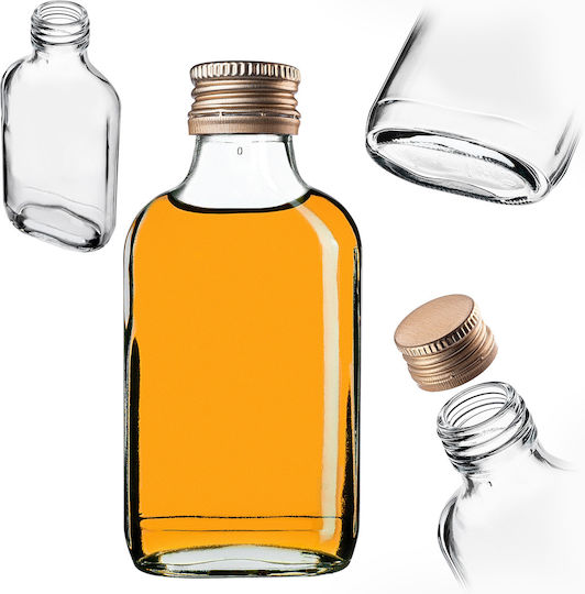 100ml Flask Bottle Gold Cap 1 Pc
