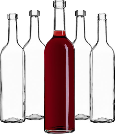 10 Pcs Glass Wine Bottles 750 Ml 0.75 L Bordeaux Wine Liqueur Alcohol