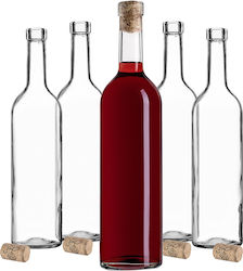 10 Pcs Glass Bottles Wine Liqueurs Wine Bottle 0.75l 750ml + Stoppers