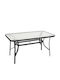 Metal Outdoor Table Bruno Black 140x80x72cm