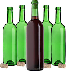 10 Pcs Glass Bottles Wine Liqueurs Wine Bottle 0.75l 750ml + Stoppers