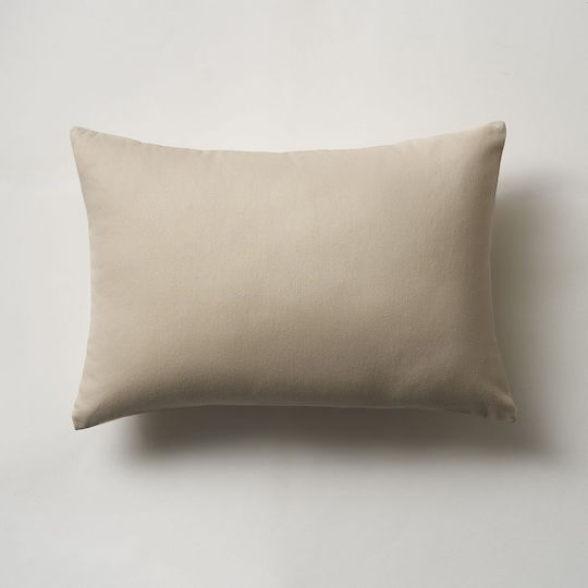 Gofis Home Gofis Dekorativer Kissenbezug aus 100% Baumwolle Warme Beige 30x45cm