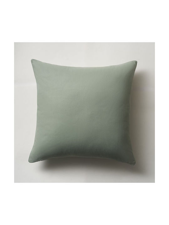 Gofis Home Decorative Pillow Case Gofis 100% Cotton Smoke Green 43x43cm