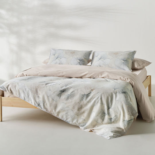 Kentia Σετ Παπλωματοθήκη Βαμβακοσατέν 220x240cm Υπέρδιπλη με 2 Μαξιλαροθήκες Gigi Κεντια