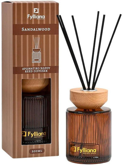 Raumdüfte Sandelholz Glasflasche Sticks Fylliana Fl25240 Geschenkverpackung Kaffee Farbe 200ml