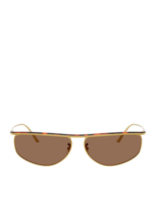 Oliver Peoples Unisex Sonnenbrillen mit Braunen Metallischen Rahmen