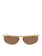 Oliver Peoples Unisex Sonnenbrillen mit Braunen Metallischen Rahmen