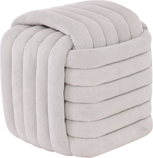 Living Room Stool Upholstered with Fabric Tab Sandy Grey 47x47x44cm E7041,1