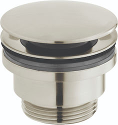 Vado Brass Sink Valve Silver