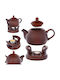 Kadax Ceramic Tea Set Brown 1000ml 15 Pieces