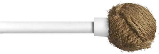 Atmosphera Metallic Single Curtain Pole Ada Φ19mm 90cm White