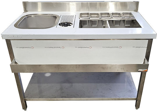 Lappas Stație De Bar Metalică Cu Dimensiuni 120cmx60cmx85cm