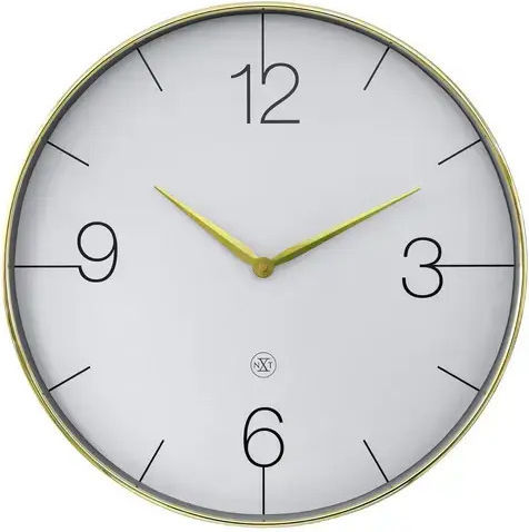 Nextime Wall Clock Plastic Gold Ø51cm