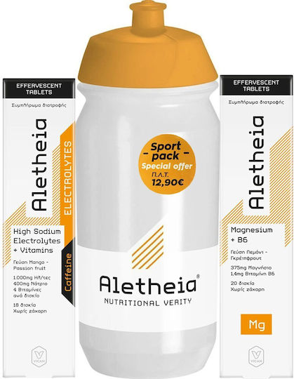 Vican Promo Aletheia Hoch Sodium Elektrolyte + Vitamine + Koffein 18 Brausetabletten & Magnesium + Vitamin B6 20 Brausetabletten