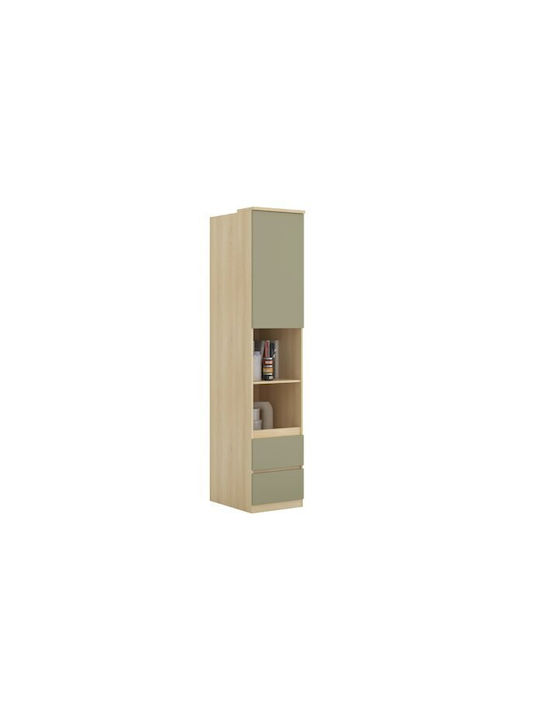 Bibliotecă Nolcala 118 Eucalipt, Stejar 60x45x217 cm