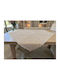 Linea Home Checkered Tablecloth with Lace Set 5 Pieces Beige 100x100cm