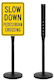 Vevor Portable Sign Post 2-pack 1230 Mm Tall Metal Sign Stands Heavy Duty Cast Iron Base Multi-hole Design Easy Installation Wind-resistant Indoor Outdoor Parking Warning Notice