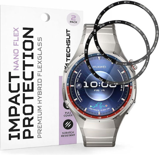 Techsuit Nano Flex Full Face Tempered Glass for Huawei Watch GT 6 Pro 2 Pieces