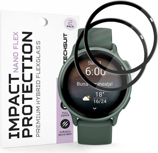 Techsuit Nano Flex Full Face Tempered Glass for Garmin Vivoactive 6 2 Pieces