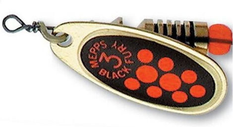 Πεταλούδα Mepps Black Fury Orange Dots Χρωμα Χρυσο Μεγεθος 3