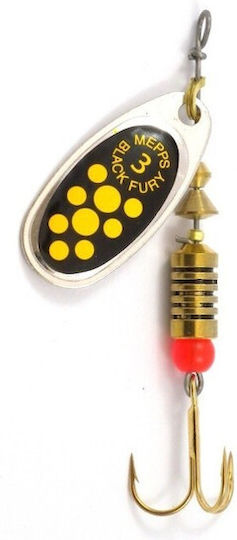 Butterfly Mepps Black Fury Yellow Dots Colour Silver Size 1