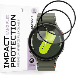 Techsuit Nano Flex Full Face Tempered Glass For Galaxy Watch7 44mm 2 Pieces